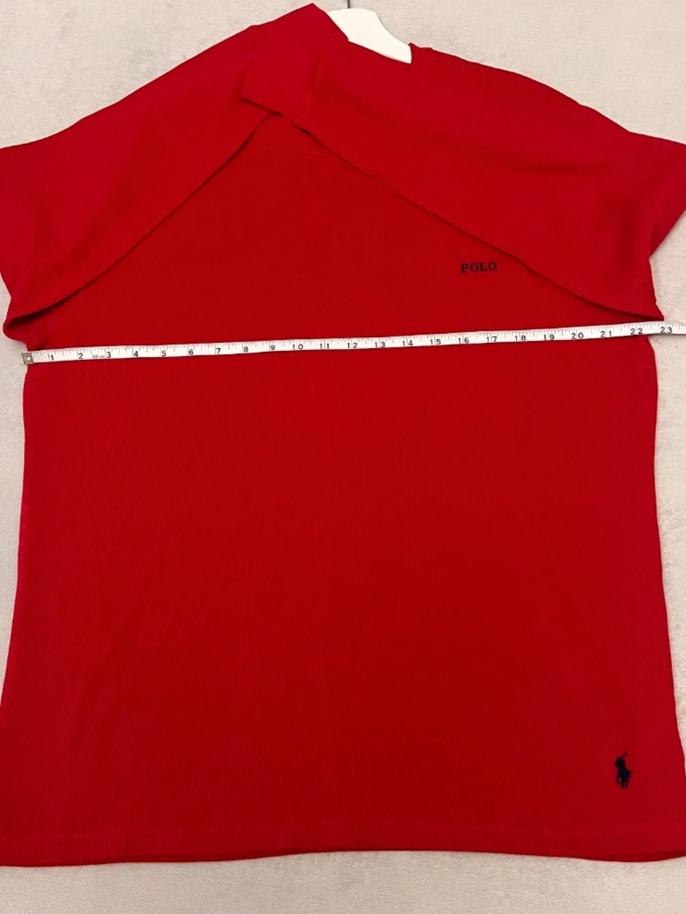 Polo Ralph Lauren Men's Red  Waffle Knit Thermal Long Sleeve Sleep Shirt Size XL